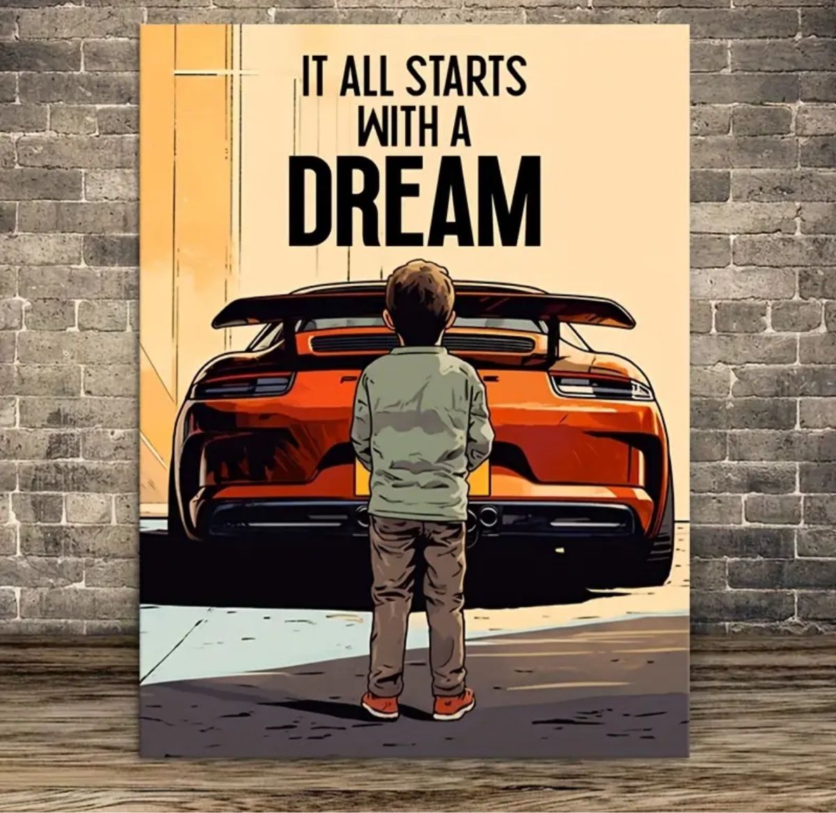 Schilder: Motivationsschild  Blechschild It all starts with a Dream – Neu und originalverpackt aus Suhr von SchnapperCH