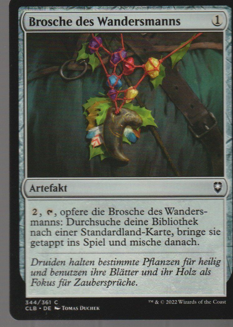 Magic The Gathering Sammelbilder & Trading cards: TCG Magic The Gathering MTG CLB 344 Brosche des Wandersmanns – Neu (gemäss Beschreibung) aus Vezia von Aquarius_Age