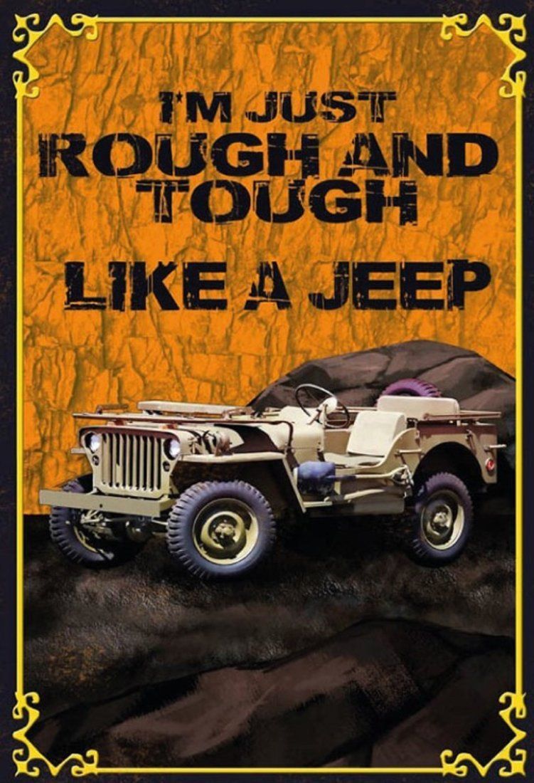 Jeep Insegne: Blechschild-JEEP-LIKE A JEEP – Nuovo e nell'imballaggio originale da Rupperswil venduto da big-one-sale