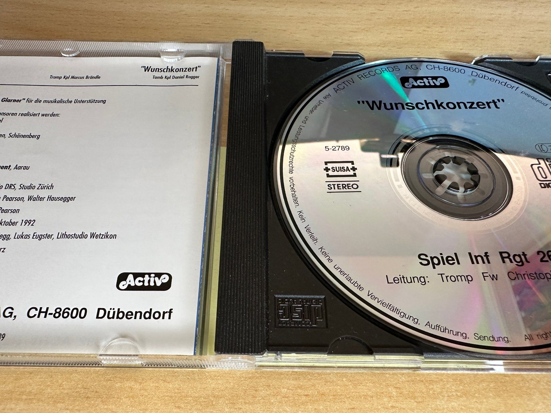 CD: Daniel Rogger  - Spiel Inf. Rgt. 26 - Wunschkonzert – Usato da Rikon im Tösstal venduto da Alpenmutz 2