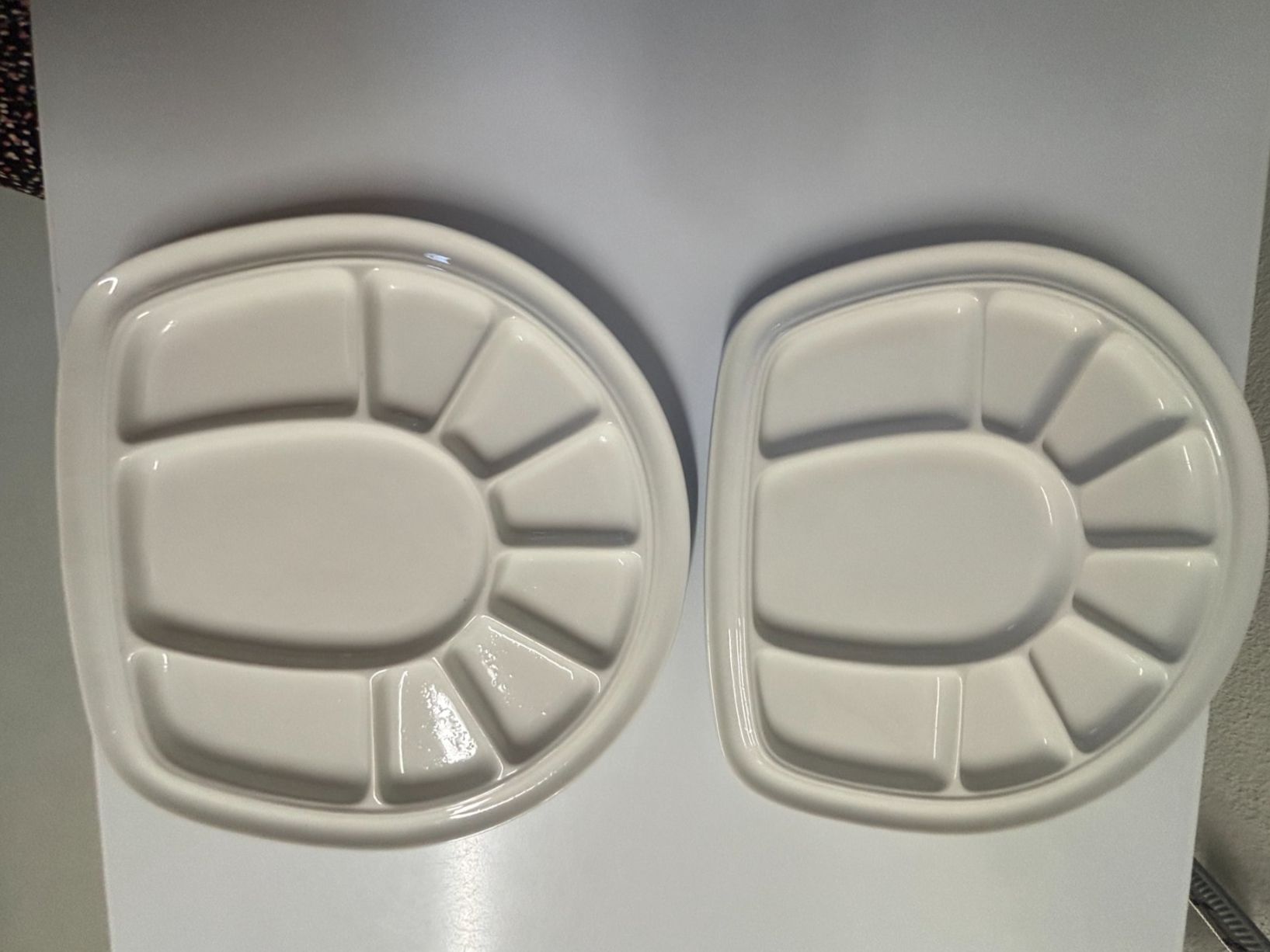 Servierplatten: 2er Set Tapas-Schalen / Servierteller, Weiss, Nr 16 – Gebraucht aus Wallisellen von ASZT