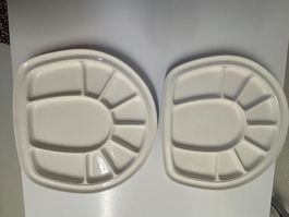 2er Set Tapas-Schalen / Servierteller, Weiss, Nr 16