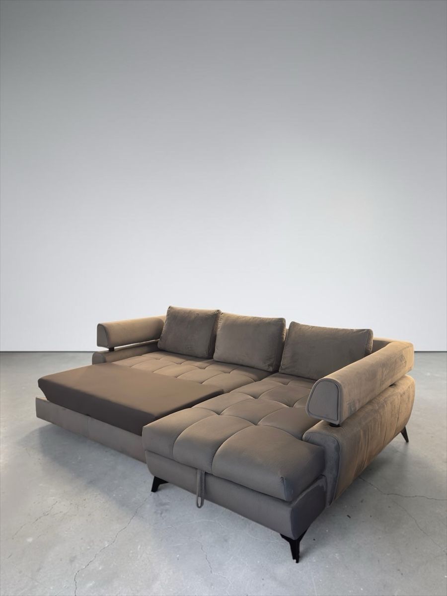 Sofas: Ecksofa mit Schlaffunktion und Stauraum, silbergrau – D'occasion à Fehraltorf par Sofalab.swiss 9