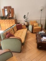 Canapé-lit rétro, avec rangement intégré et 2 fauteuils
