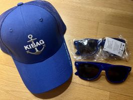 KIBAG Kappe und Sonnenbrille Set blau NEU