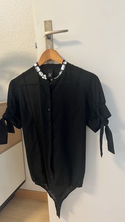 Elegantes schwarzes Hemd, Koraline, Größe S, wie neu!