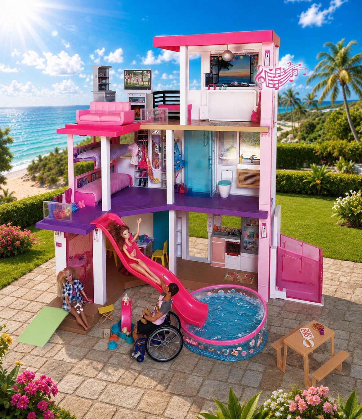 Barbie Puppenhäuser & -möbel: Barbie Traumhaus Strandvilla – Gebraucht aus Altendorf von Hauckke