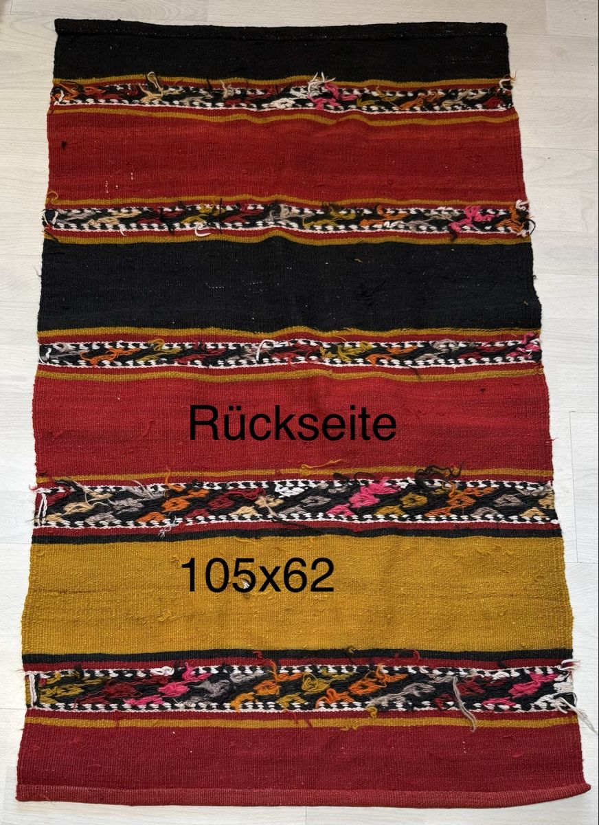 Kelim Tappeti: Wunderschöner Vintage Teppich, handgewebt 105x62.cm – Usato da Sempach venduto da Star7 1
