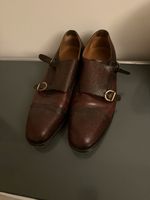 Herren lSchuhe Mokkassin Doppelpunkt-Schnalle Leder Grösse 4