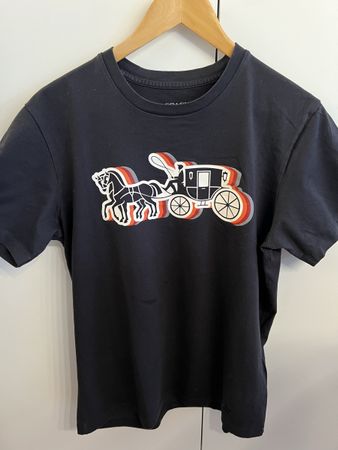 T-Shirt COACH schwarz mit Wagenmotiv Grösse M