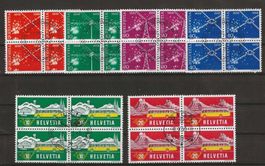 1952/53 : Nr. 309 - 312 + 314/315 im VB - Ersttag