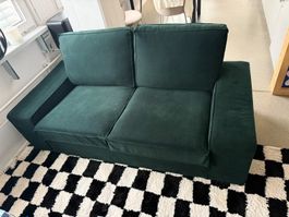 Sofa Kivik (IKEA) dunkelgrün Stoff Bezug guter Zustand