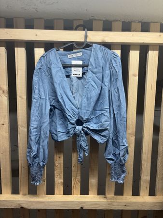 Crop Hemd Jeans ZARA XL