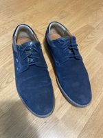 Elegante Herren Wildleder-Schuhe Gr. 41 (wie 42)– Dunkelblau