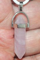 Halskette Y-590 – Säule – Rosa Quarz – ca. 3,5 cm