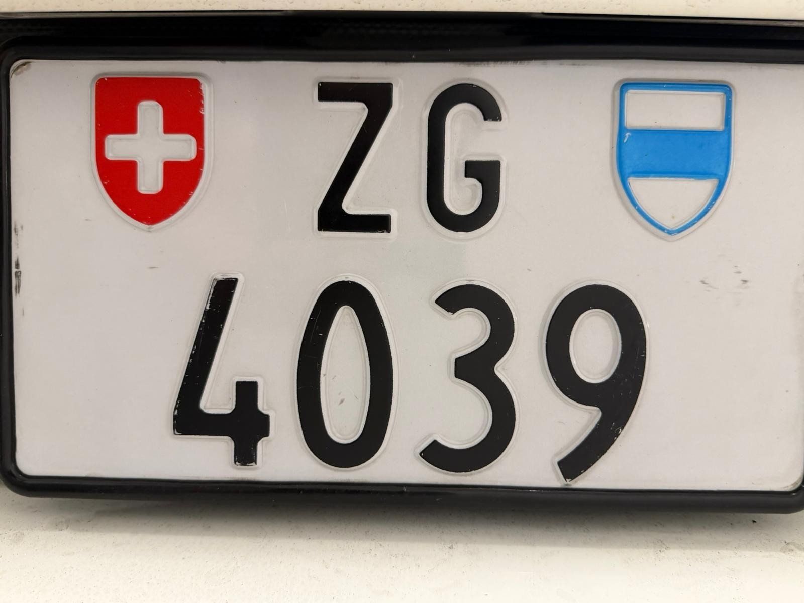 Insegne: Kontrollschild-Abtretung ZG 4039 – Usato da Neuhaus SG venduto da Pepbulli