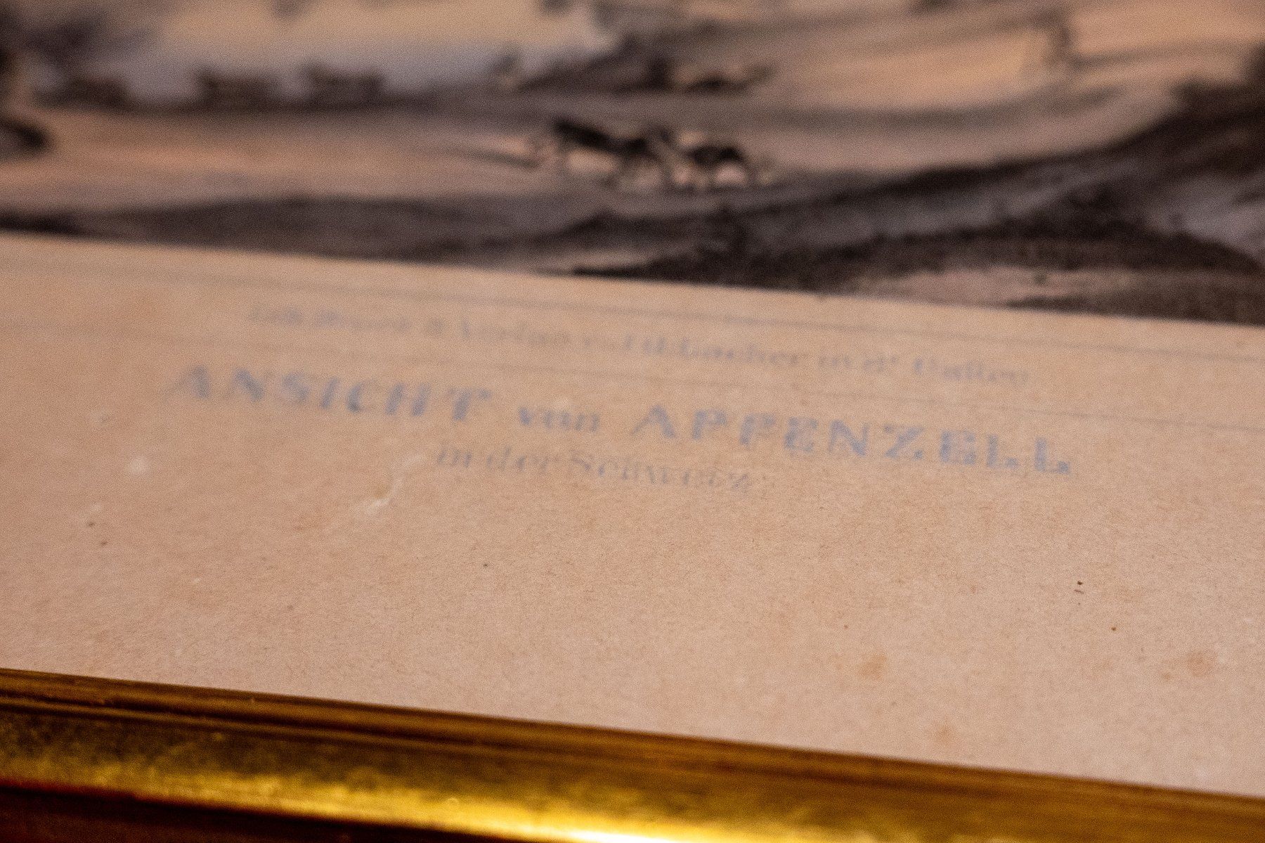 Grafica & Litografie: ANSICHT von Appenzell in der Schweiz – Usato da Lengnau BE venduto da riodac 1