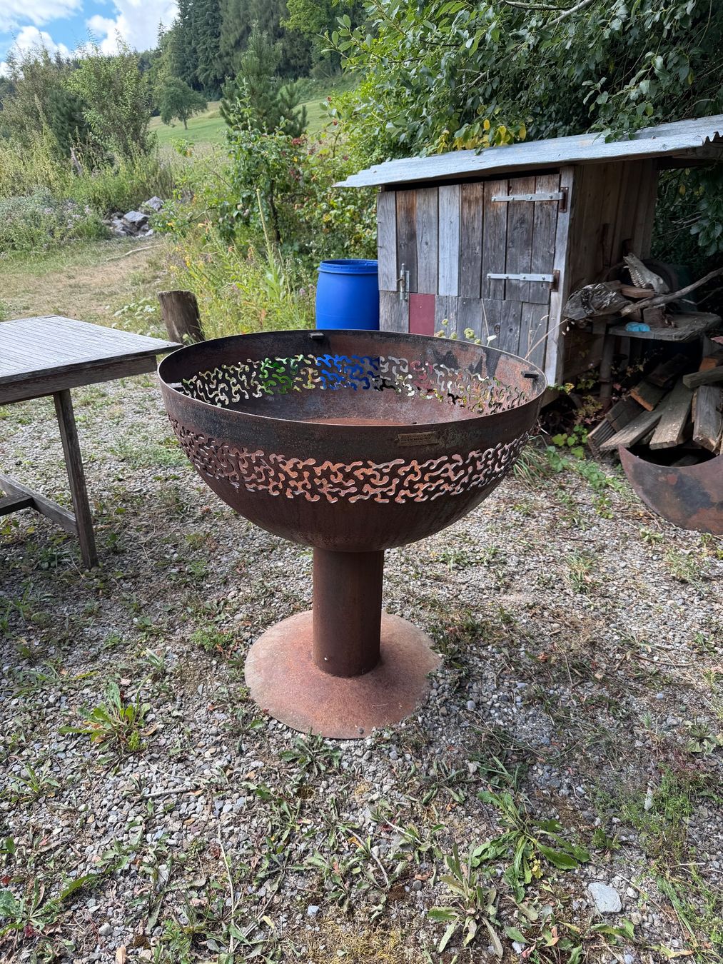 Cheminée d'extérieur: Mezza Luna Feuerschale / Grill – D'occasion à Flaach par ste_bn7v