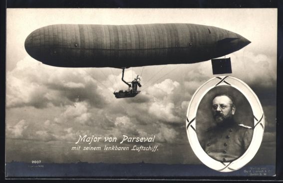 Cartoline postali: Portrait Major von Parseval mit seinem l – Usato da Berlin venduto da bartko-reher