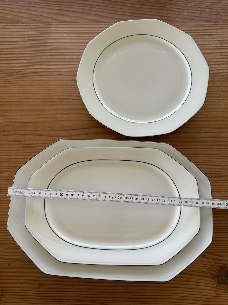 Piatti di portata: 3 Servierteller oval weiss mit Rand guter Zustand – Usato da Lanzenhäusern venduto da Galaa 2