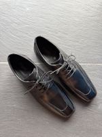 Bugatti Herren Schuhe Schwarz, Gr. 42 Leder Schnürer