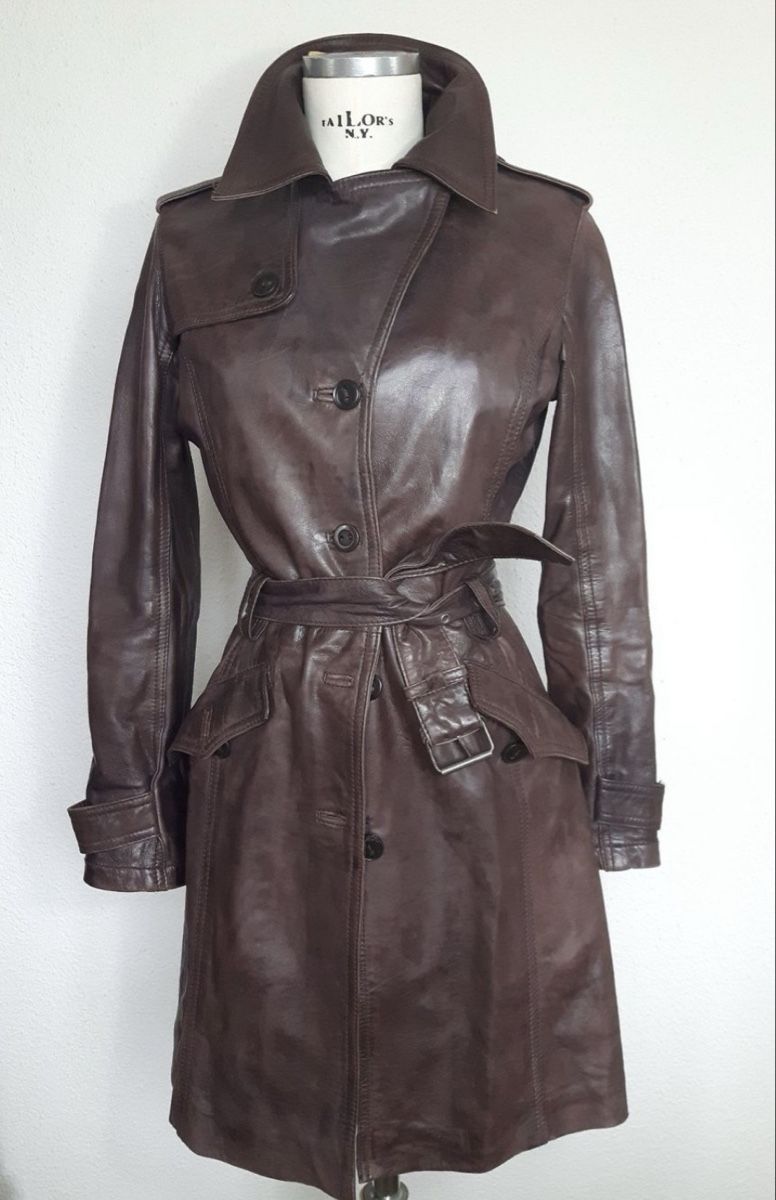 Mäntel: Leder Trenchcoat – Gebraucht aus Luzern von gnika 1