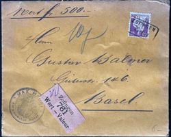 Briefumschlag Gustav Balmer Basel mit Stempel Zofingen