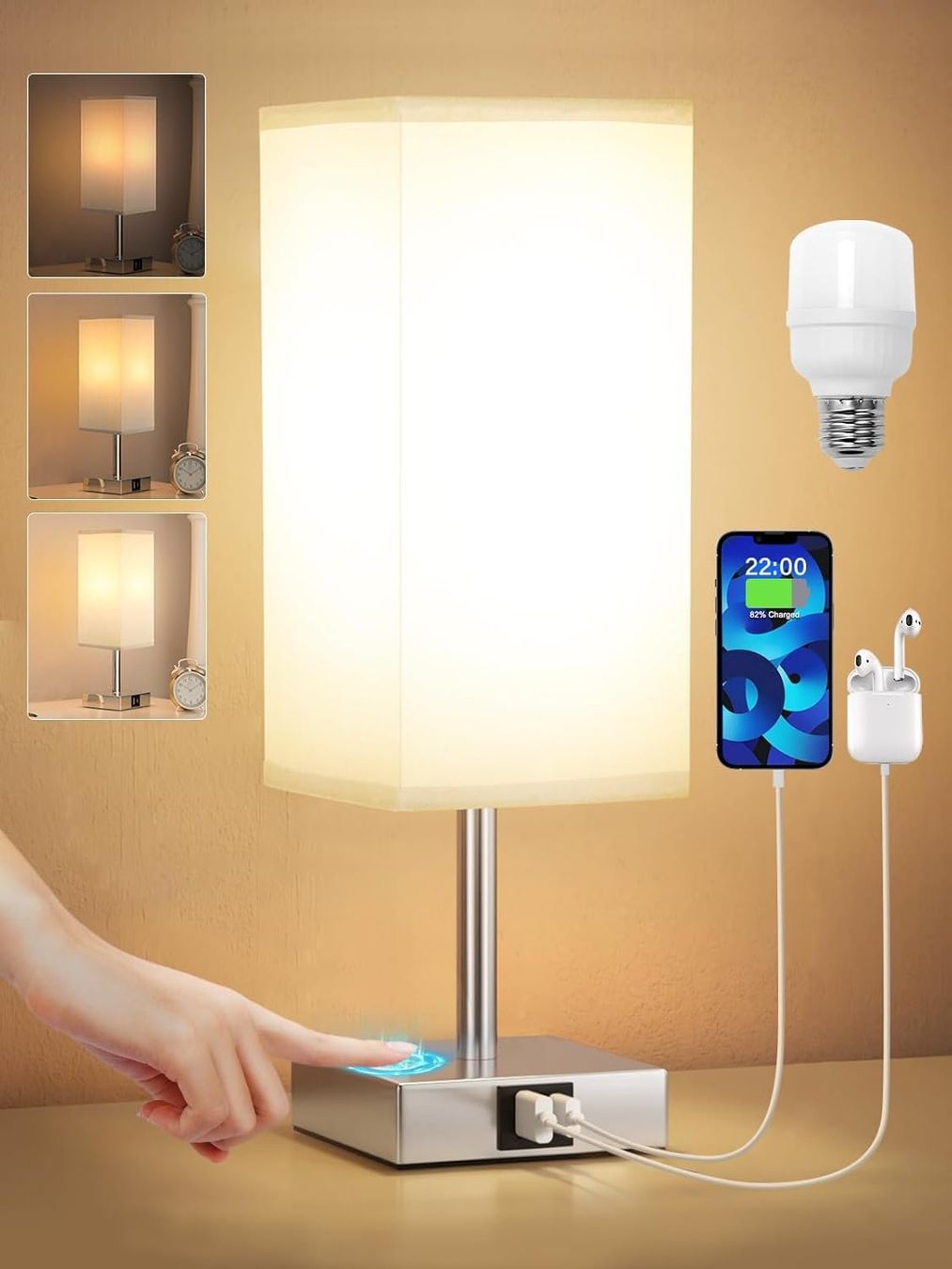 Lampade: Nachttischlampe Touch Dimmbar – Nuovo e nell'imballaggio originale da Nuglar venduto da SaleRitter 1