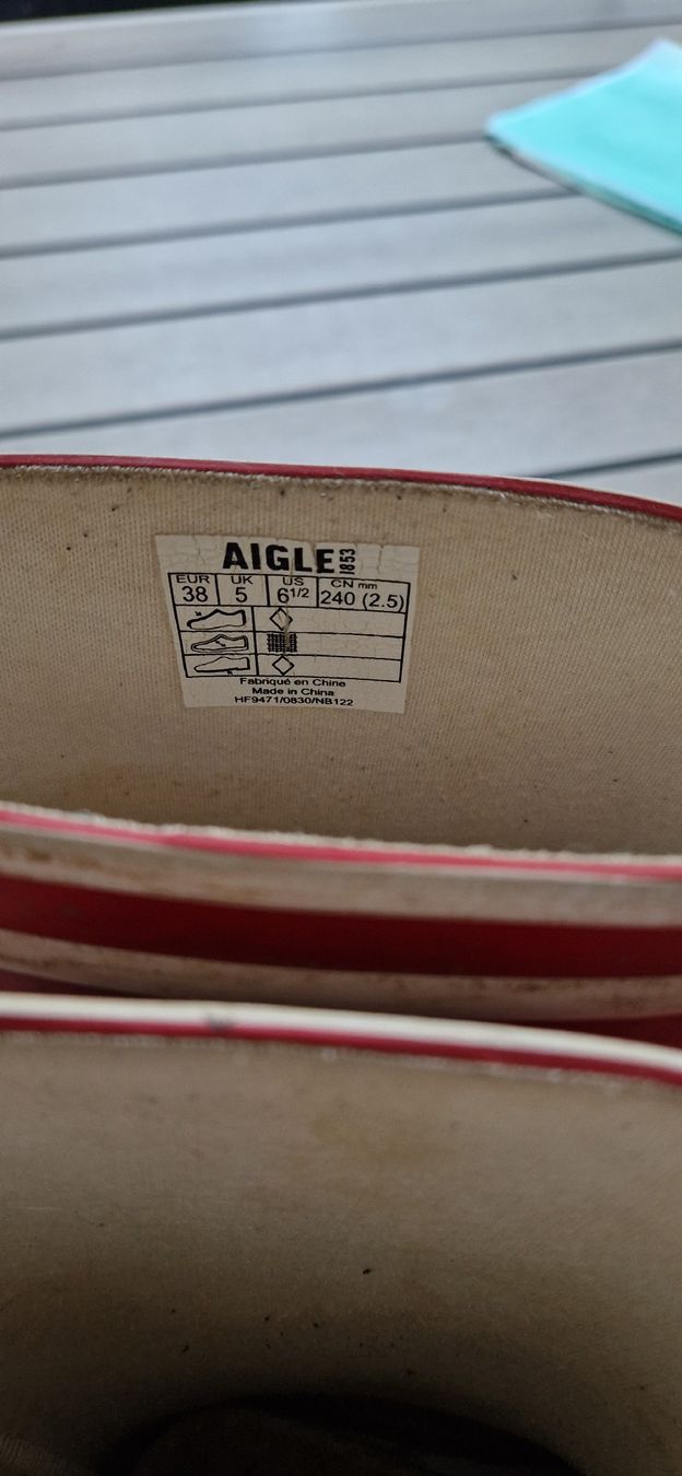 Scarpe da uomo: Aigle Gummistiefel, Rot, Grösse 38  – Usato da Fällanden venduto da Stern722 1