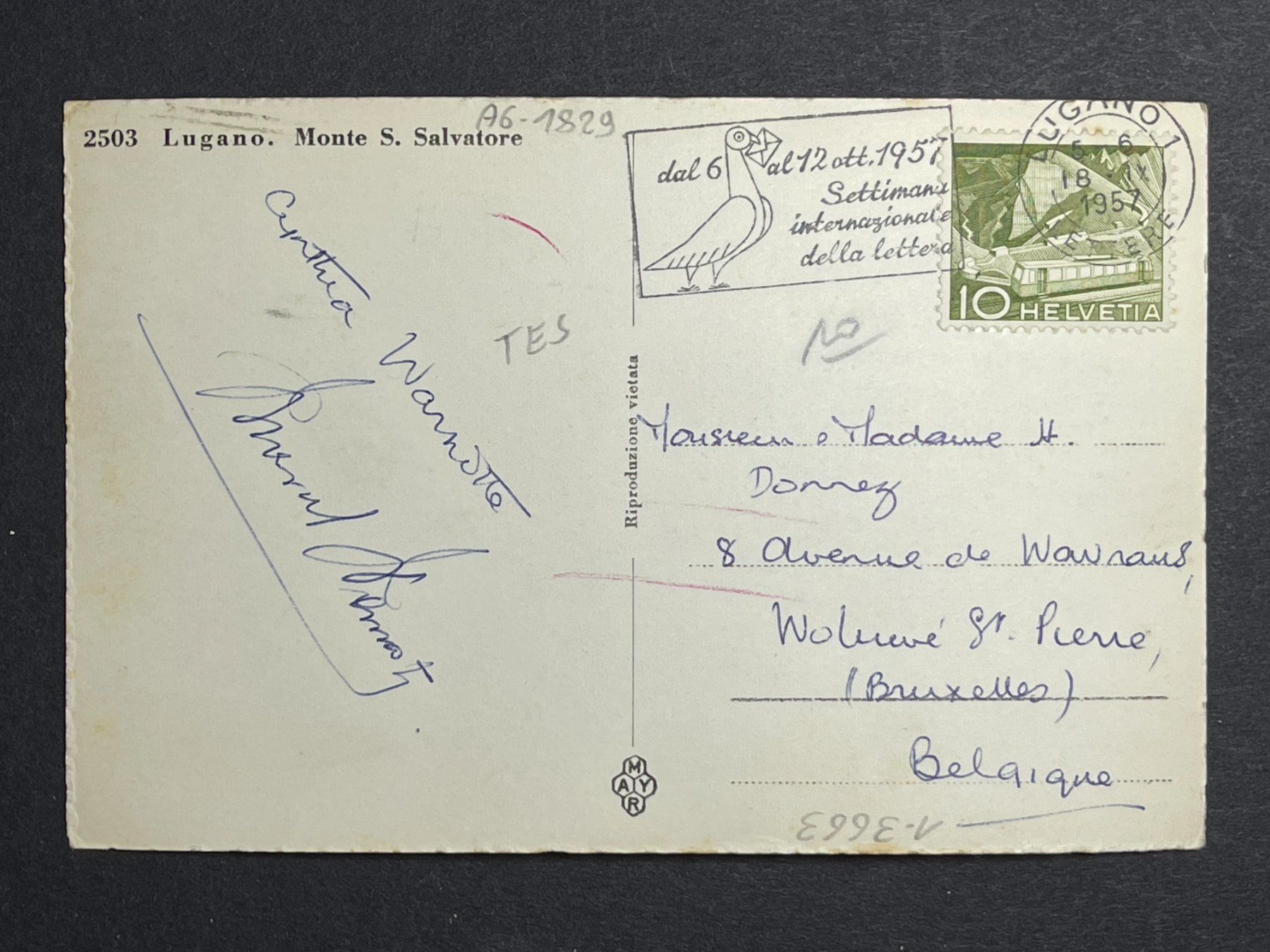 Cartes postales: Lugano, Monte S. Salvatore – D'occasion à Steg VS par _vinci_ 1