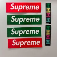 Supreme Sticker Set - Box Logo & Fuck Money - Neu!