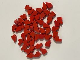 LEGO- 50 Rote Schräg Steine negativ