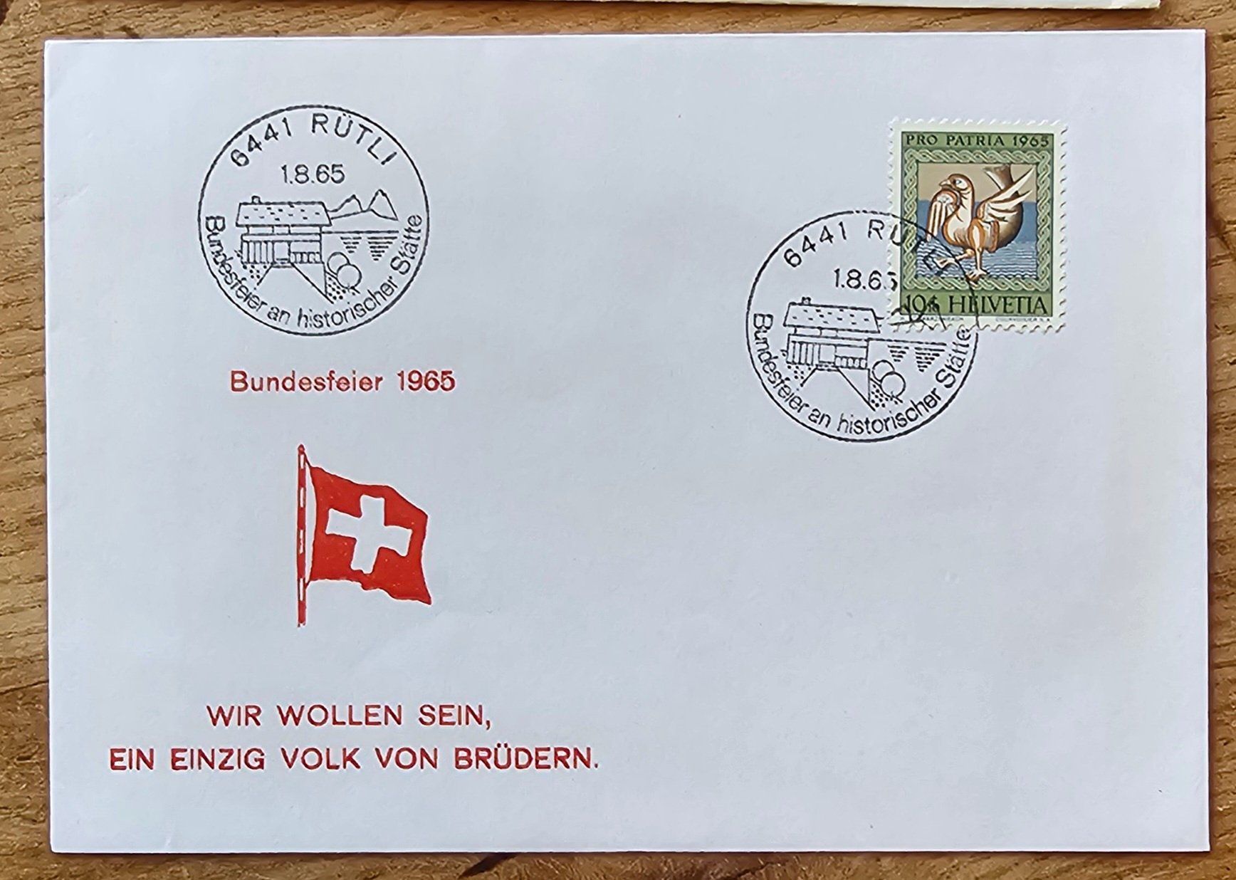 Tous les timbres: Sst Brief RÜTLI Bundesfeier 1.8.65 – Neuf (Voir description) à Les Valettes par Nuba1