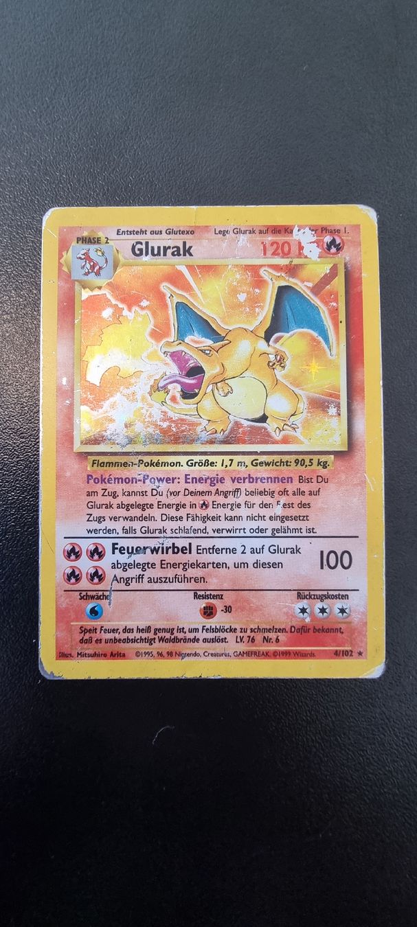 Pokémon Carte collezionabili: Glurak Holo Base Set unlimited 4/102 – Usato da Mellingen venduto da Nowl