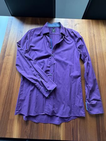 Herren Hemd Olymp No.6 super slim lila Grösse 41 Zustand