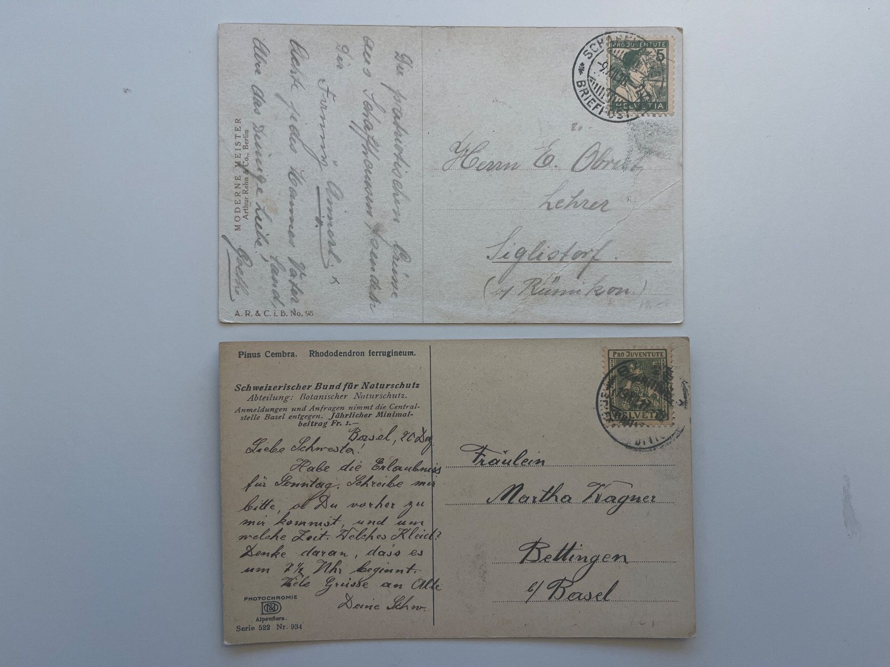 Alle Briefmarken: Ganzsache Schweiz Pro Juventute – Gebraucht aus Adliswil von derrick0825