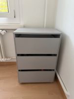 Graue Kommode mit 3 Schubladen Neu