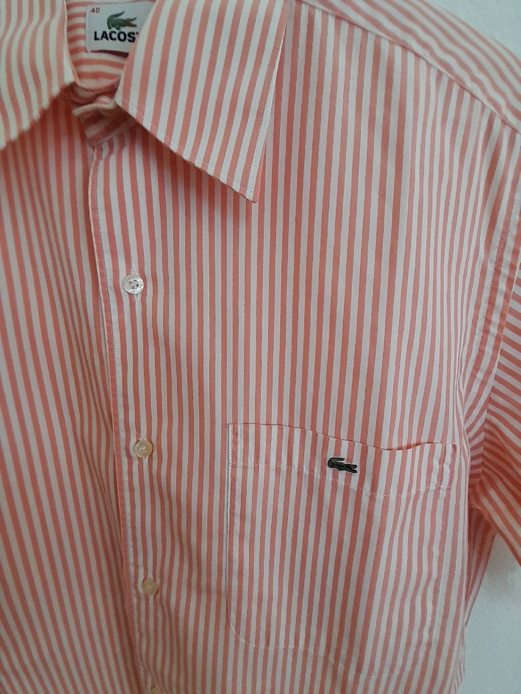 Lacoste Camicie: Chemise Lacoste rayée rose et blanche, Taille 40 – Usato da Renens VD venduto da ser_j2fn 2