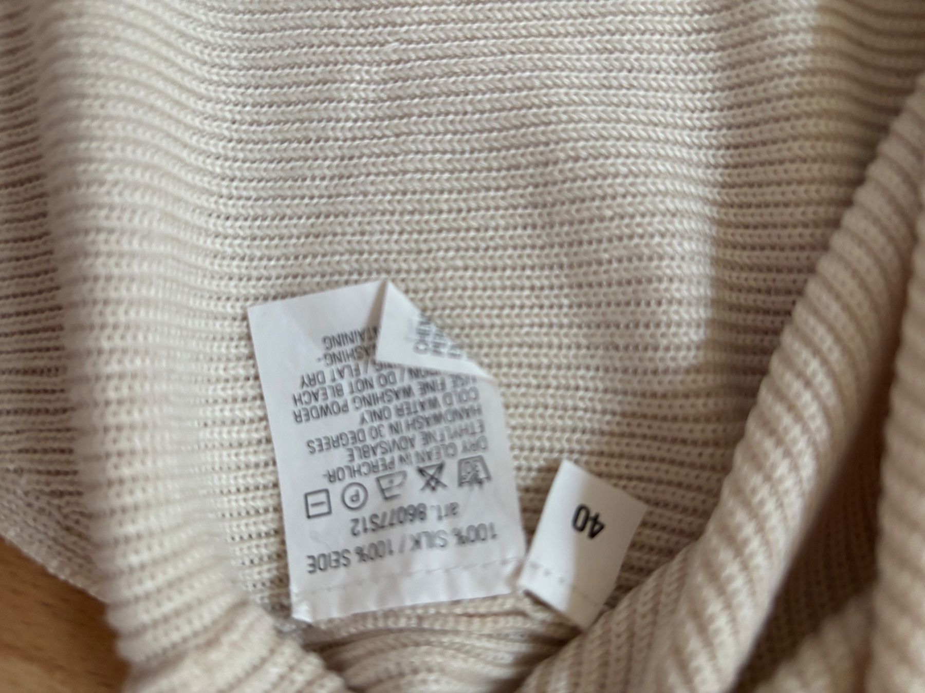 Repeat Top: Repeat - Stricktop - 100% Seide - Ecru - Gr. 40 – Usato da Zofingen venduto da Justizia_01 5