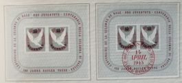 1945, Geschenkheft, Baslertaube Sonderblock ET & * Kt. 280.-
