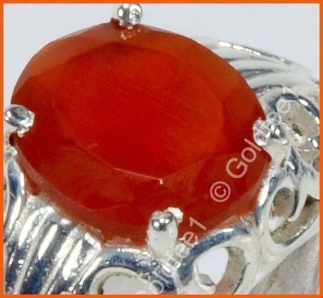 Anelli: CARNELIAN, Karneol Ring 925 Silber – Nuovo e nell'imballaggio originale da Oberglatt ZH venduto da Goldfee1 1