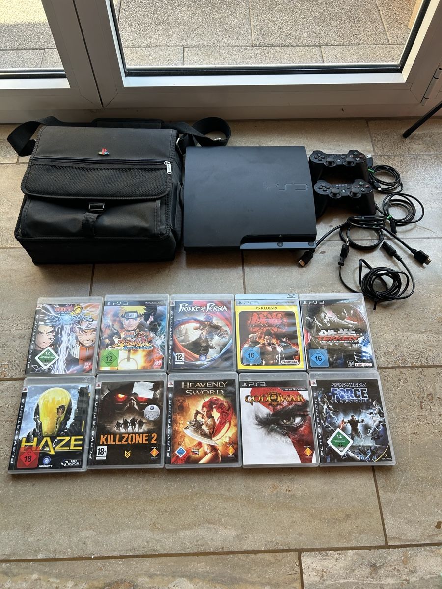 Sony Console: Sony PlayStation 3 Slim 160GB Bundle | 2 Controller | Tasche – Usato da Uhwiesen venduto da Bogi2257