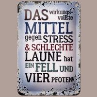 🔥 FELL PFOTEN Katze/Hund Blechschild 💙 12x18cm OVP 🔥