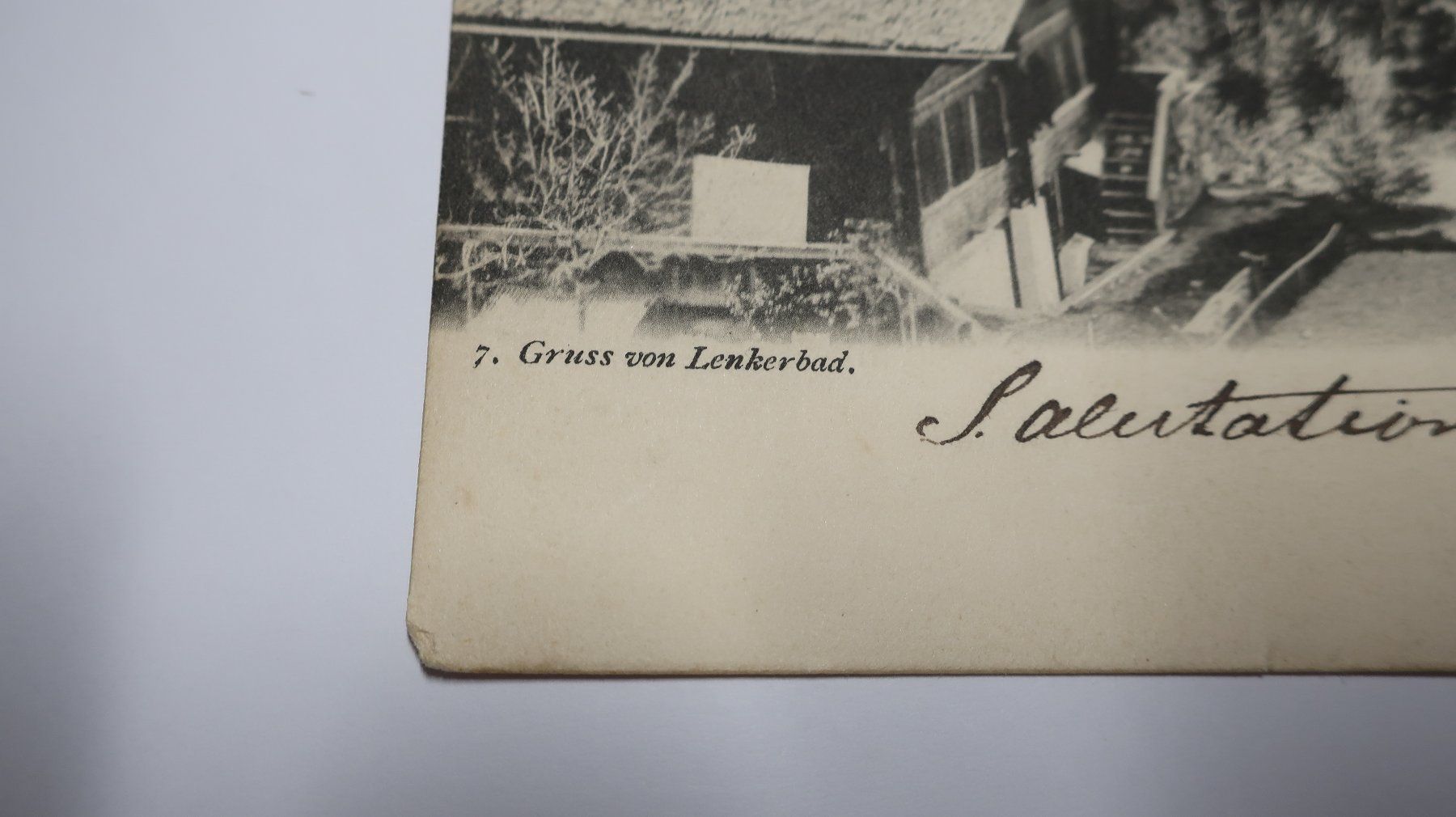 Cartoline postali: Gruss von Lenkerbad  1903 – Usato da Cormoret venduto da Pascalll2001 3
