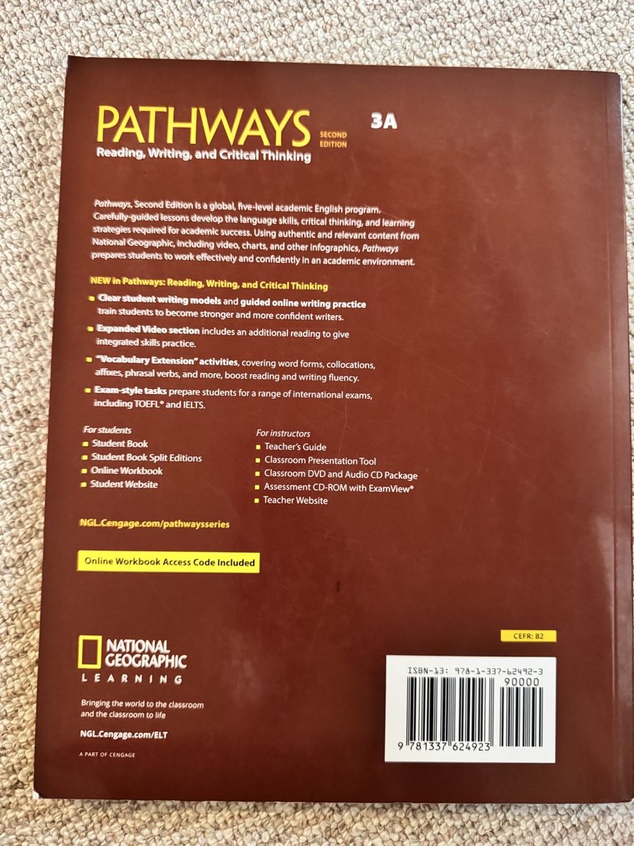 Livres: Pathways Reading Writing Critical Thinking 3A Second Ed – Neuf (Voir description) à Roggwil BE par doao 1