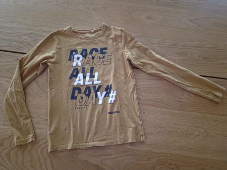 Langarmshirt Name It ocker bedruckt Grösse 146/152