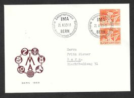 Sonderbrief S. 340 IMA Motivbriefmarkenausst. Bern 21.5.1953