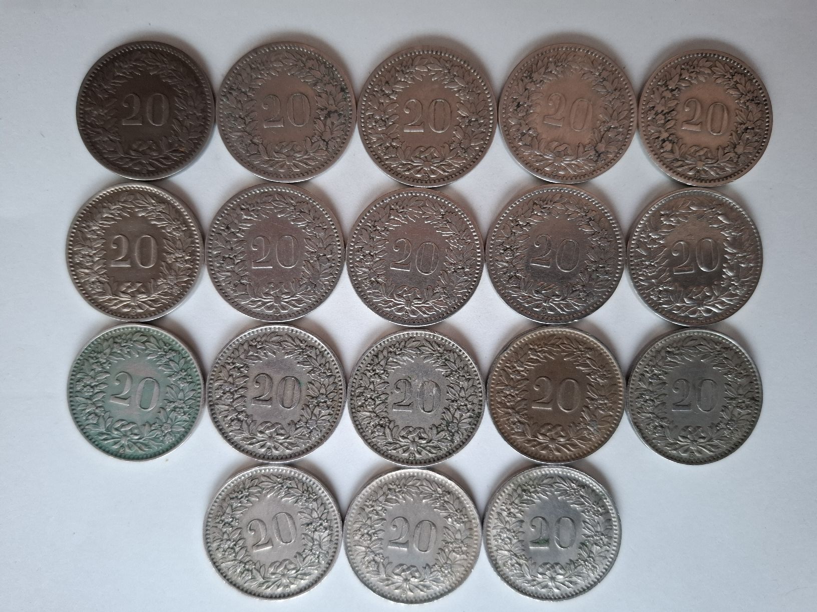 Alle Münzen: 20 Rappen (1883 - 1950) – Gebraucht aus Neuchâtel von Grandloupblanc 3