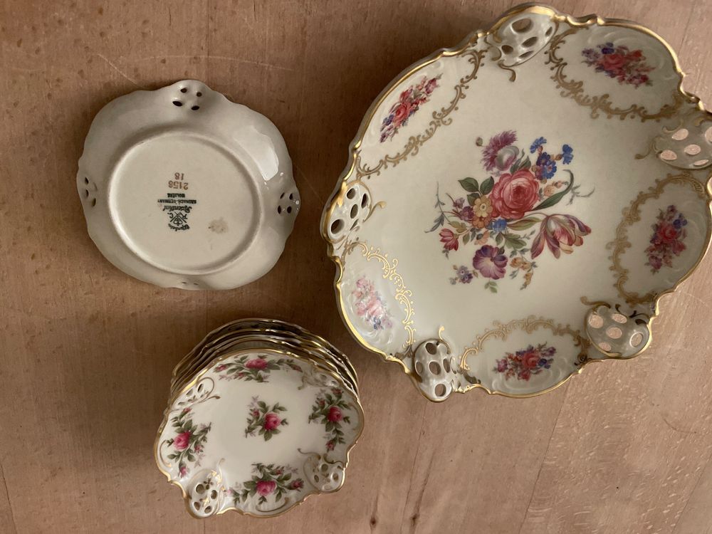 Luxus Rosenthal Geschirr Alt Blumen Bilder