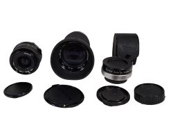 Set aus 2 Objektiven und Converter zu Minolta